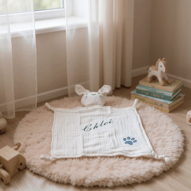 Doudou en gaze de coton personnalisé