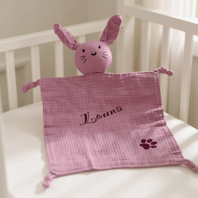 Doudou en gaze de coton personnalisé